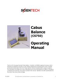 Cabus Operating Manual
