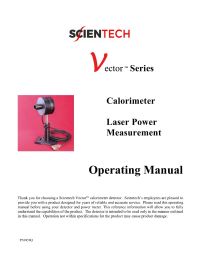 PN9458Q Vector Calorimeter Operating Manual