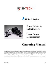 PN 11869C Astral Calorimeter Operating Manual